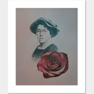 Emma Goldman, a Feminist & Social Justice Activist - Dark version Posters and Art